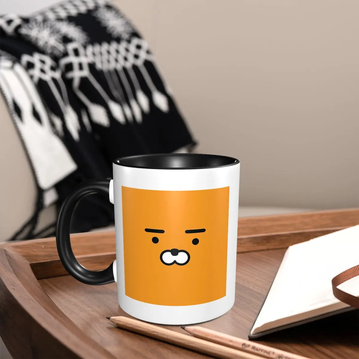 

Kakao Ryan Mug Funny Ceramic Coffee Cups Tea Mugs Milk Cup Drinkware Gifts for Friends