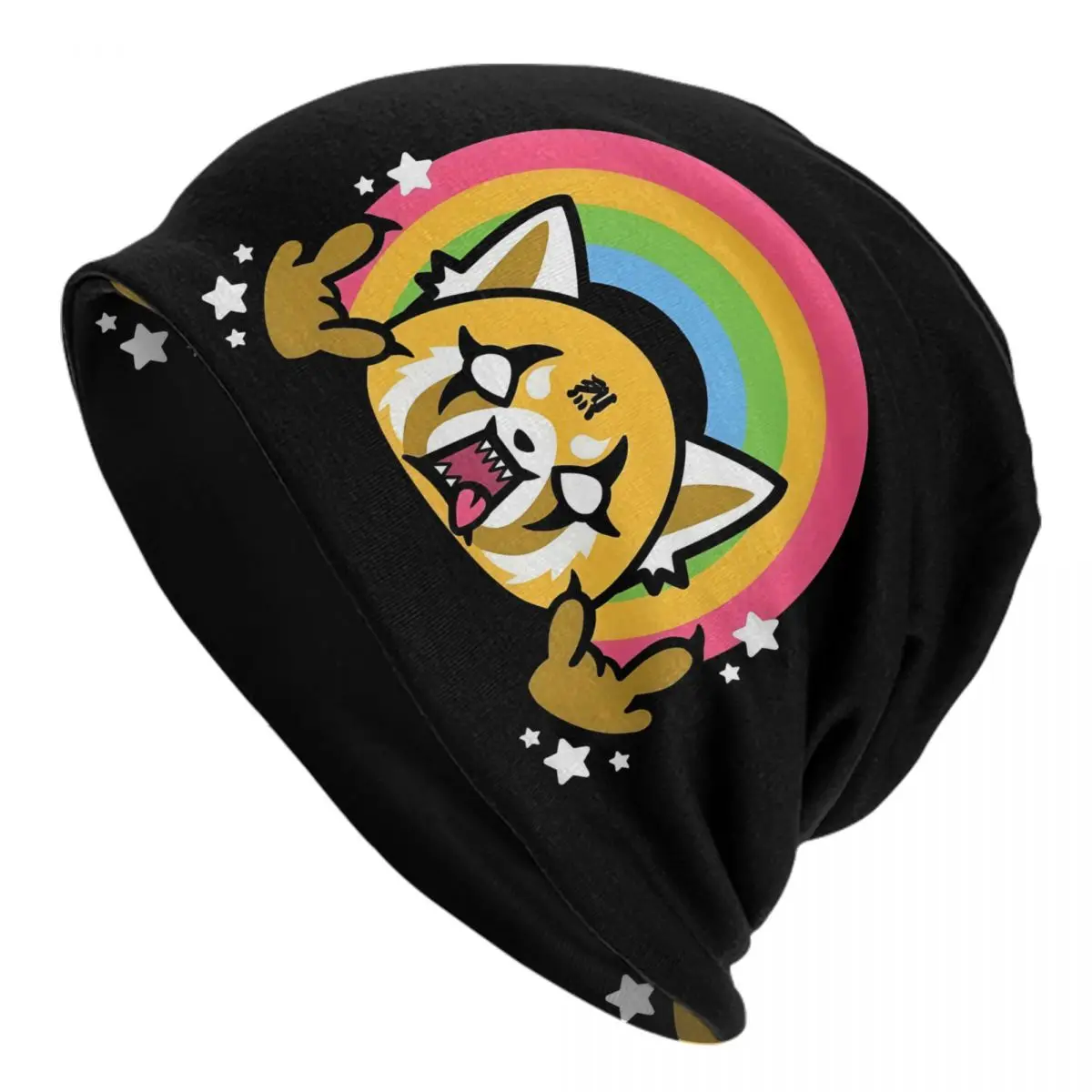 

Агрессивная шапка Retsuko на заказ, вязаные шапки для мужчин и женщин, модные унисекс для взрослых, аниме, теплые зимние шапки, шапка