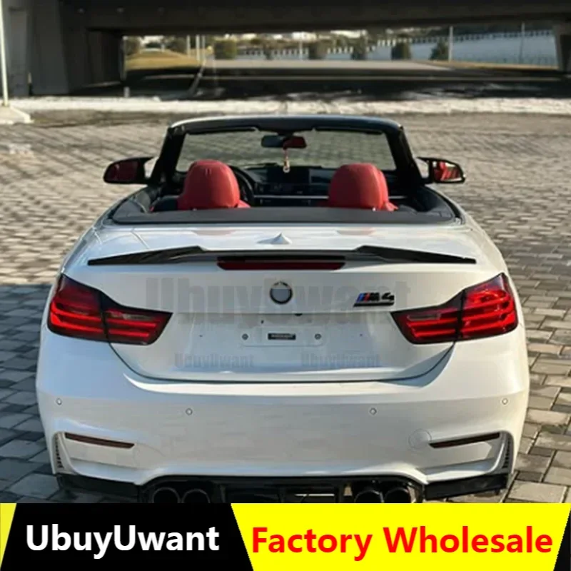 Becquet de toit arrière en Fiber de carbone Style M4, aile de lèvre de coffre pour BMW F33 Convertible série 4 420i 428i 435i F83 M4 2014 2015 2016-UP