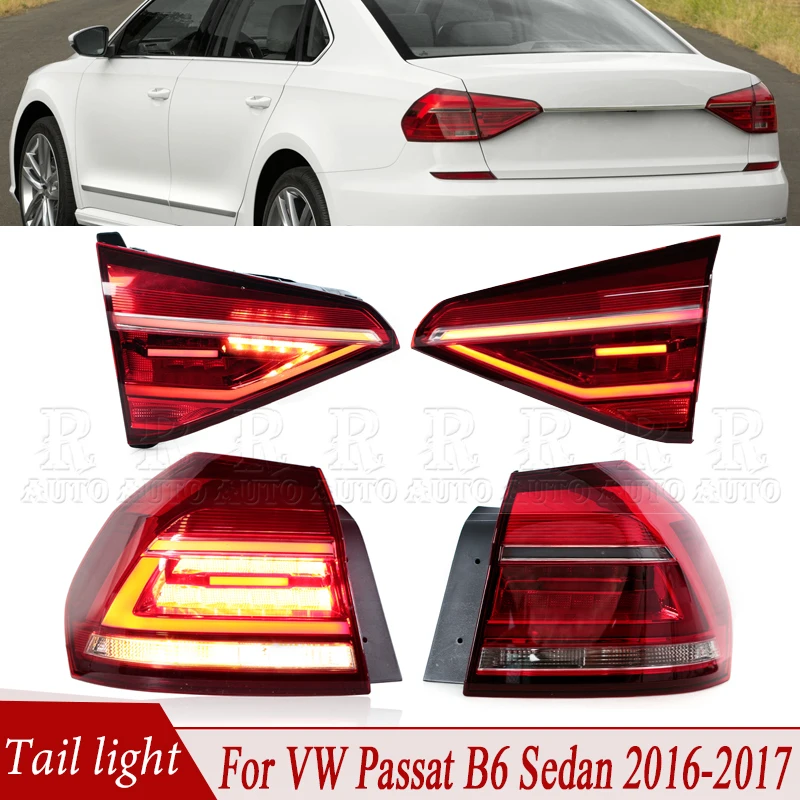 

For VW Passat B6 Sedan 2016-2018 Car Tail Light Assembly Taillamp Rear Brake Light Turn Signal Light Reversing Lamp Fog Light