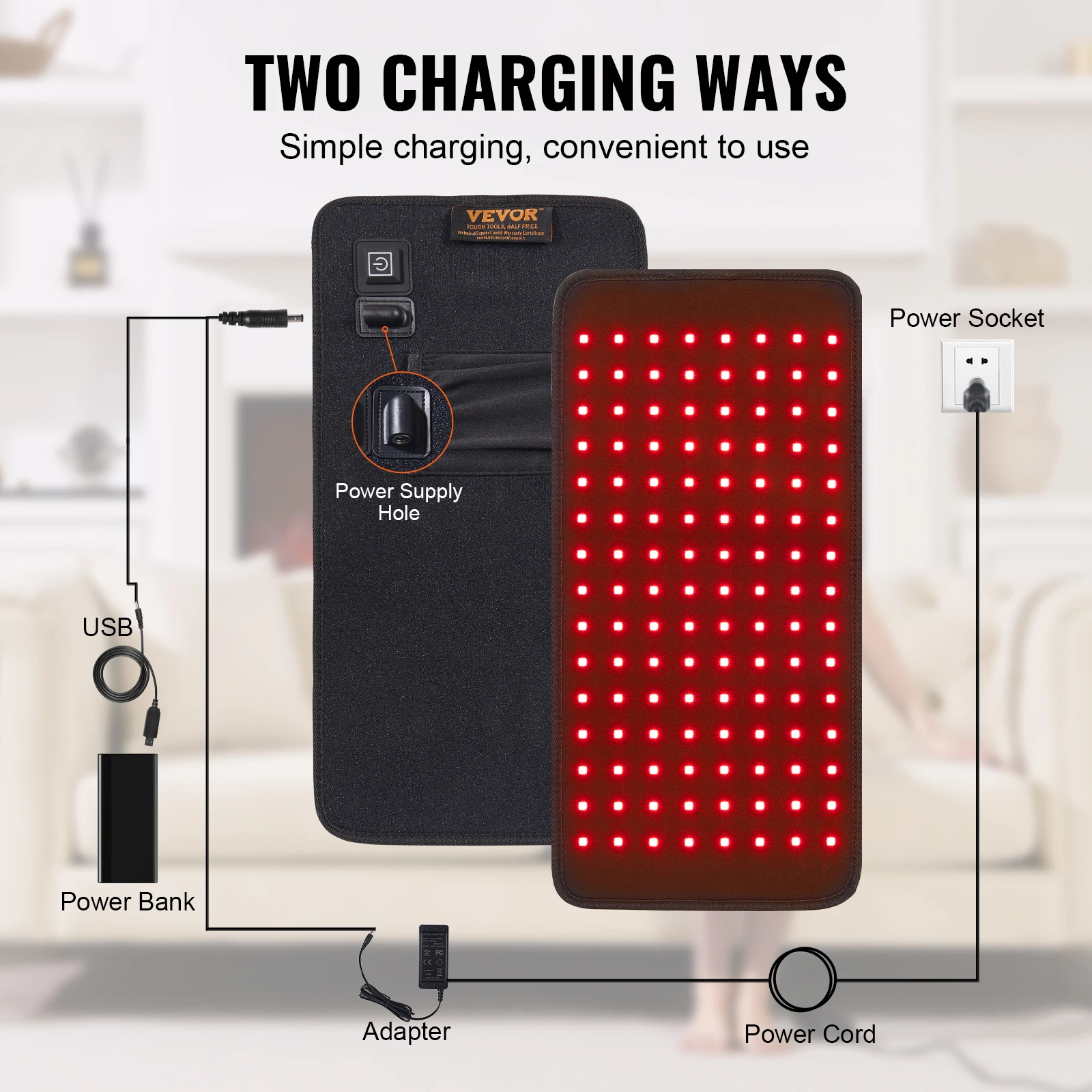 SucceBuy الضوء الأحمر العلاج الوسادة 120/400/1280 قطعة مصباح ليد العلاج Padfor الظهر الكتف الرقبة لتخفيف الآلام الجلد الصحة الجرح شفاء