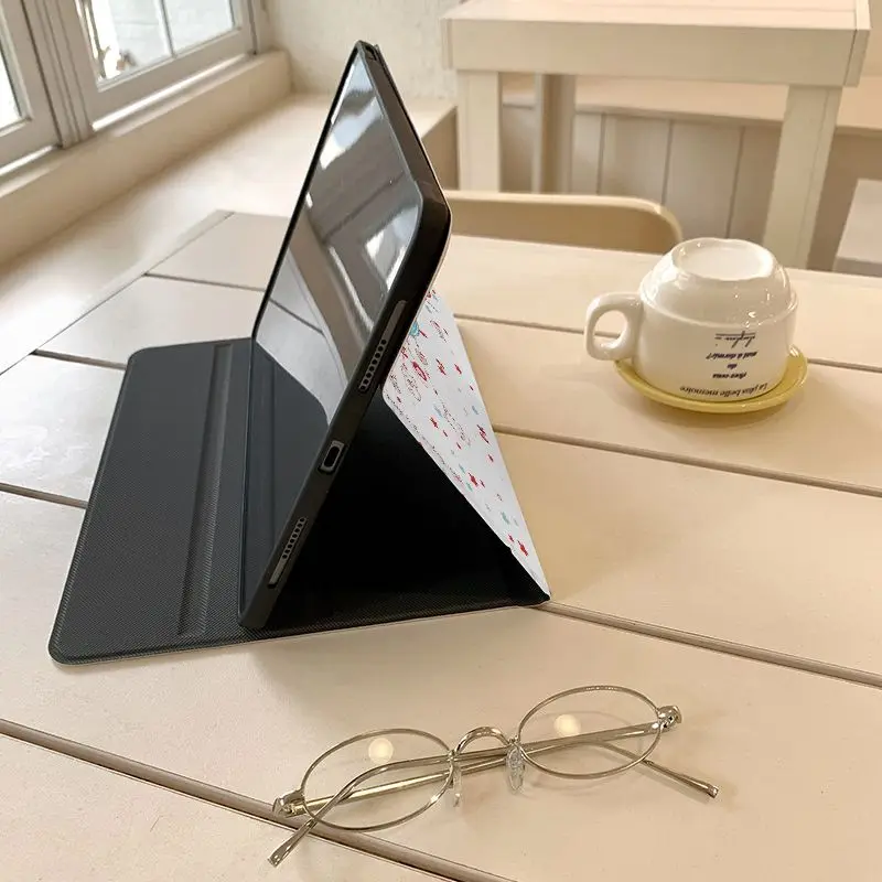 インス風チャイム柄子犬柄タブレットケース iPad pro10/11インチ 2020/6th/7th/8th/Air 3rd/Air4th/9thgen/Air 5thGen2022/Air 11対応