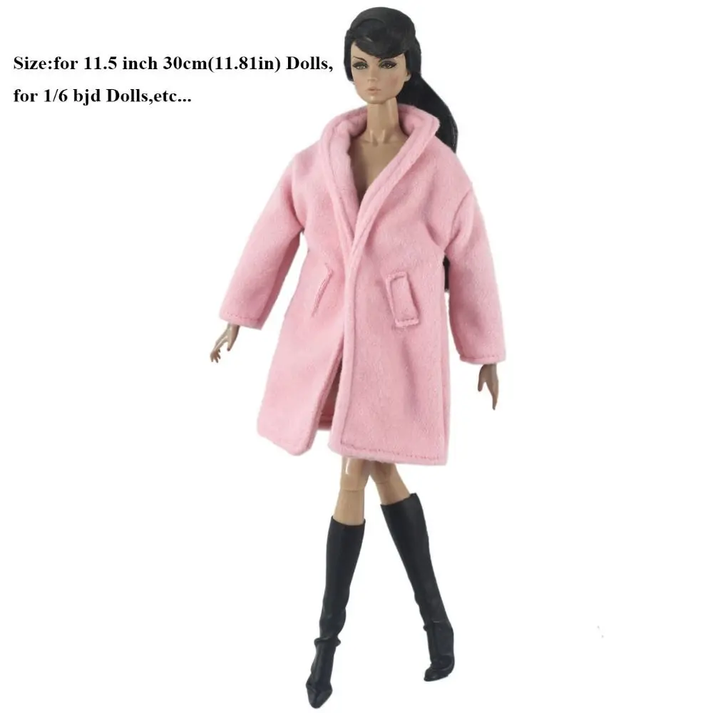 手作りウールコート衣装冬服マルチスタイル人形服ファッションオーバーコート 11.5 インチ 30 センチメートル人形/1/6 Bjd 人形用