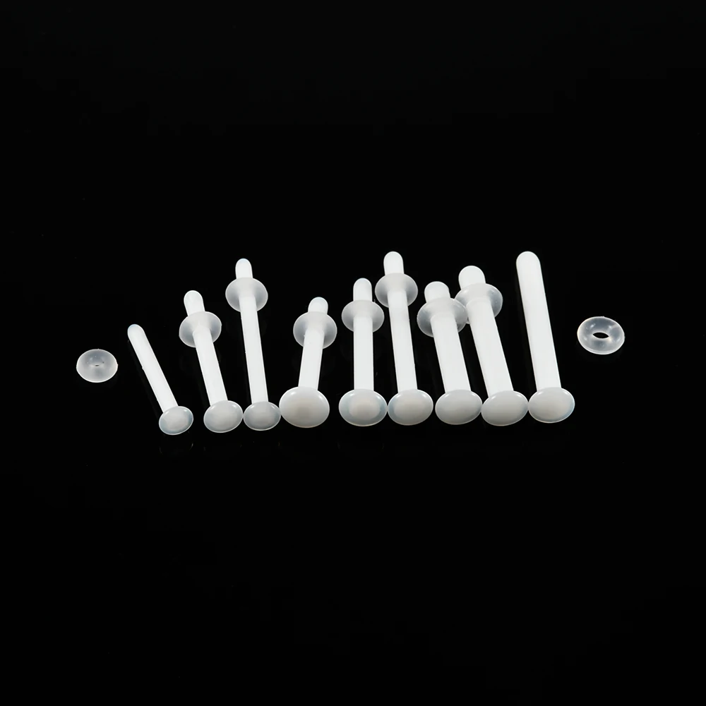 Transparent Colorful Glass Nose Studs, Allergy Preventing
