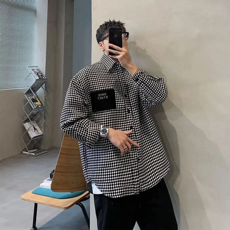 

Мужская удлиненная рубашка большого размера, осенне-зимняя, с клетчатым принтом, свободного кроя, в американском стиле, повседневная, для полных мужчин