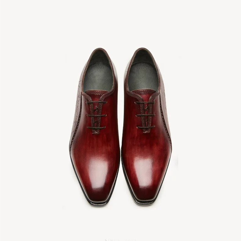 cow skin men dress shoes male formal shoes