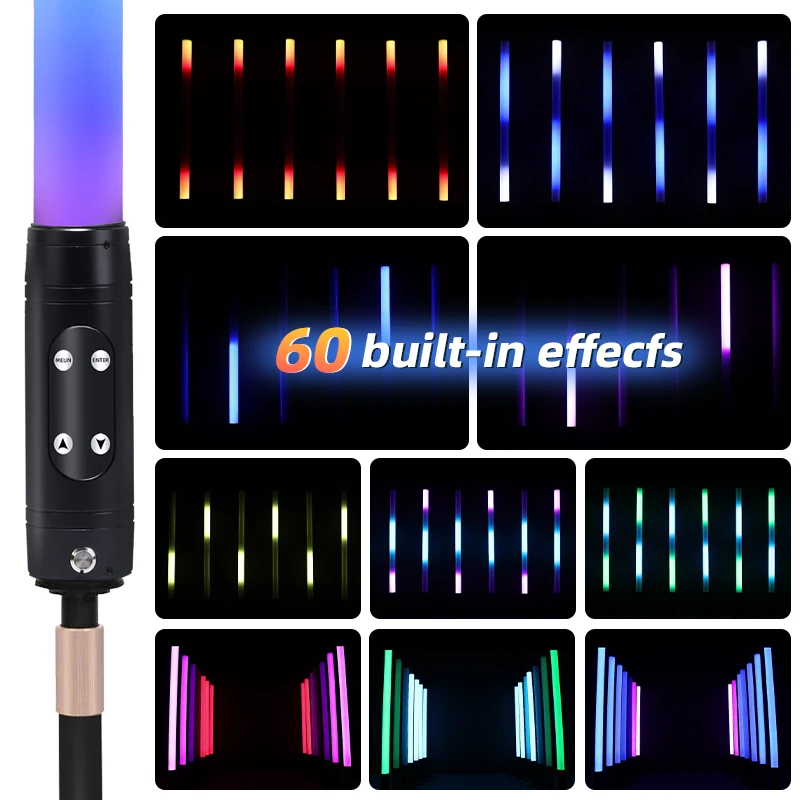 IP65 Waterproof 360 LED Pixel Tube  Powered Wireless DMX Wifi Control LED Stick Light for DJ Party KTV Theme Park Event