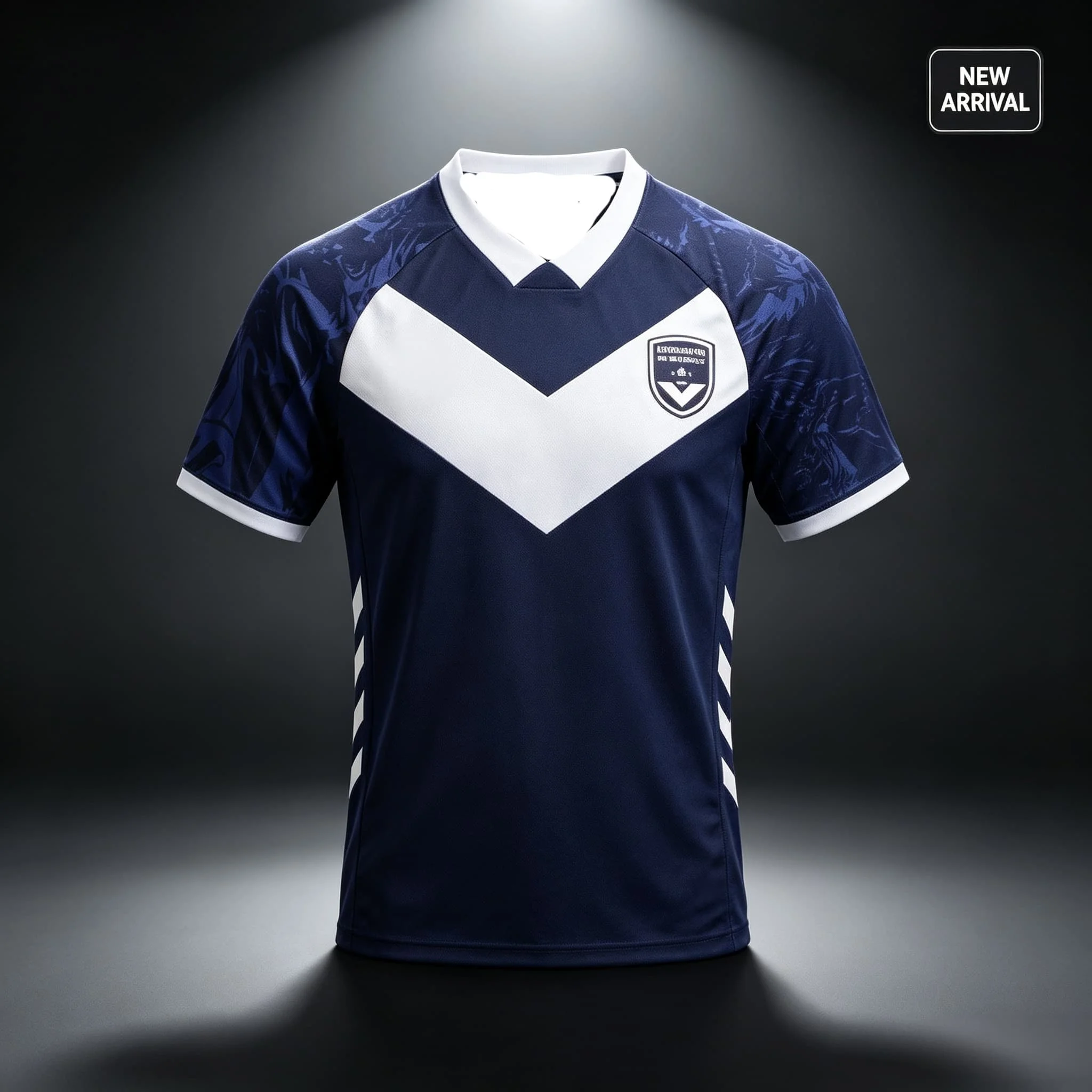 New Girondins De Bordeaux Men Soccer Jersey 2‑Colors Optional Short Sleeve Football Shirt Quick‑Dry Breathable Polyester