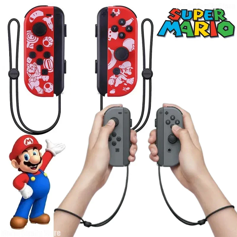 Super Mairo Bros Switch Joy Pad Wireless Controller Joystick Bluetooth Gamepad with Straps for Nintendo Switch OLED NS Gifts