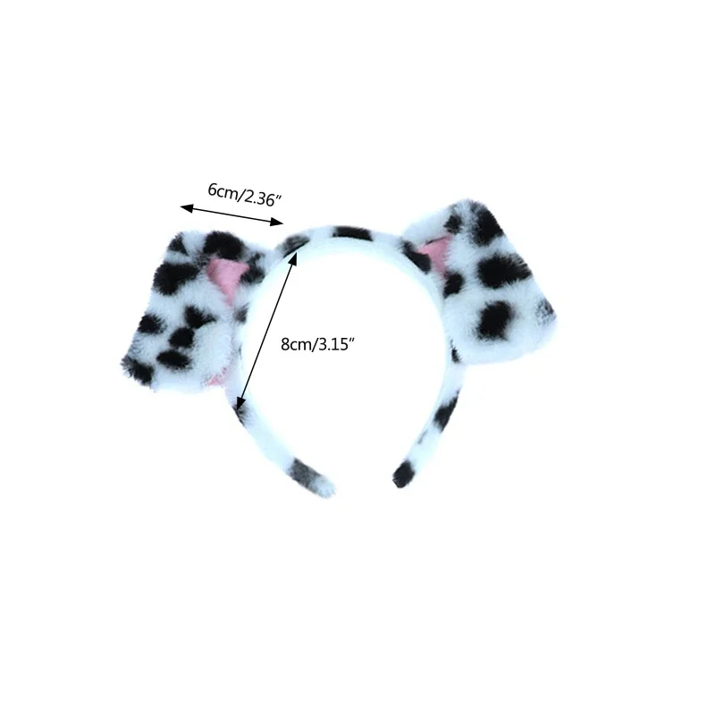 Aro para el pelo con orejas de perro de peluche de Lolita, diadema con orejas de animales de imitación, tocado con orejas de animales peludos para reunión de chicas Cosplay