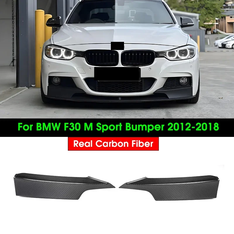 Introducing! Real Dry Carbon Fiber front Bumper Splitters Body kit for BMW 3 Series F30 F31 M Sport Models (2012 - 2018 Sedan To