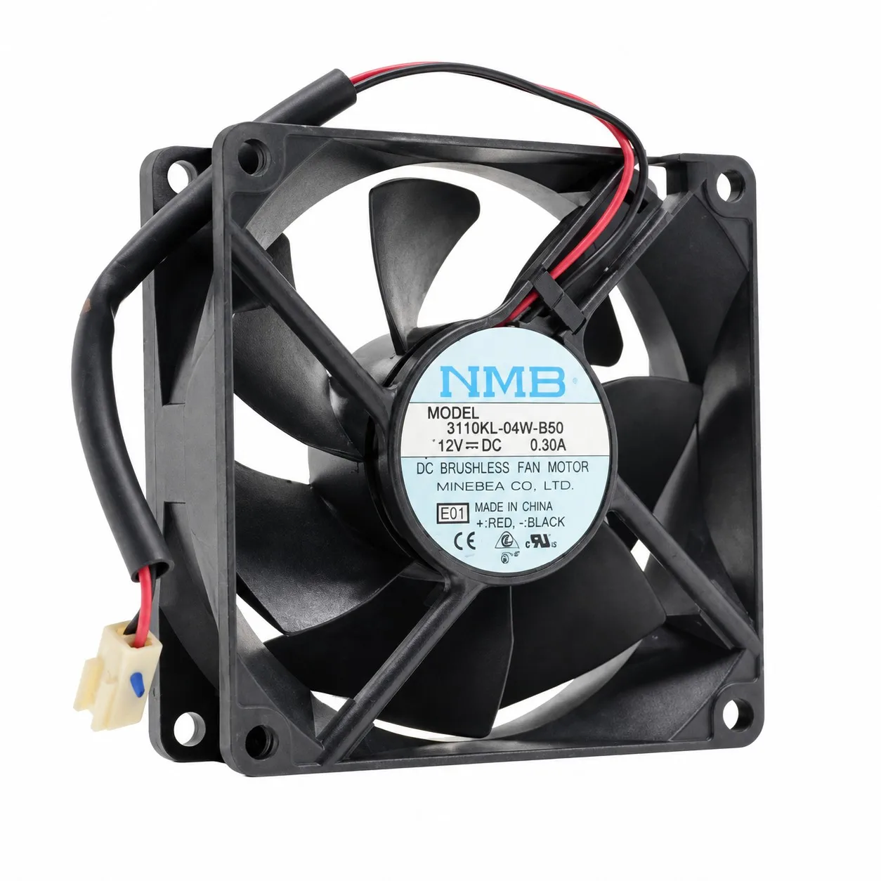 3110KL-04W-B50 DC Axial Server Cooling Fan 80x80x25mm 8025 12V 0.30A 3250RPM for NMB