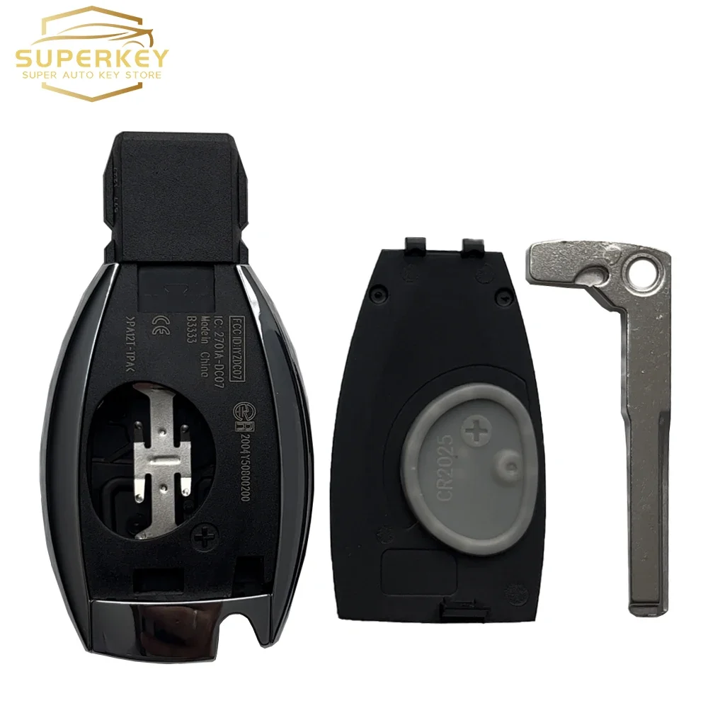 SUPERKEY-carcasa de llave de coche remota inteligente, 2/3/4 botones, para Mercedes Benz BGA NEC B C E R S CL GL SL CLK SLK W203 W211 W204, funda Fob