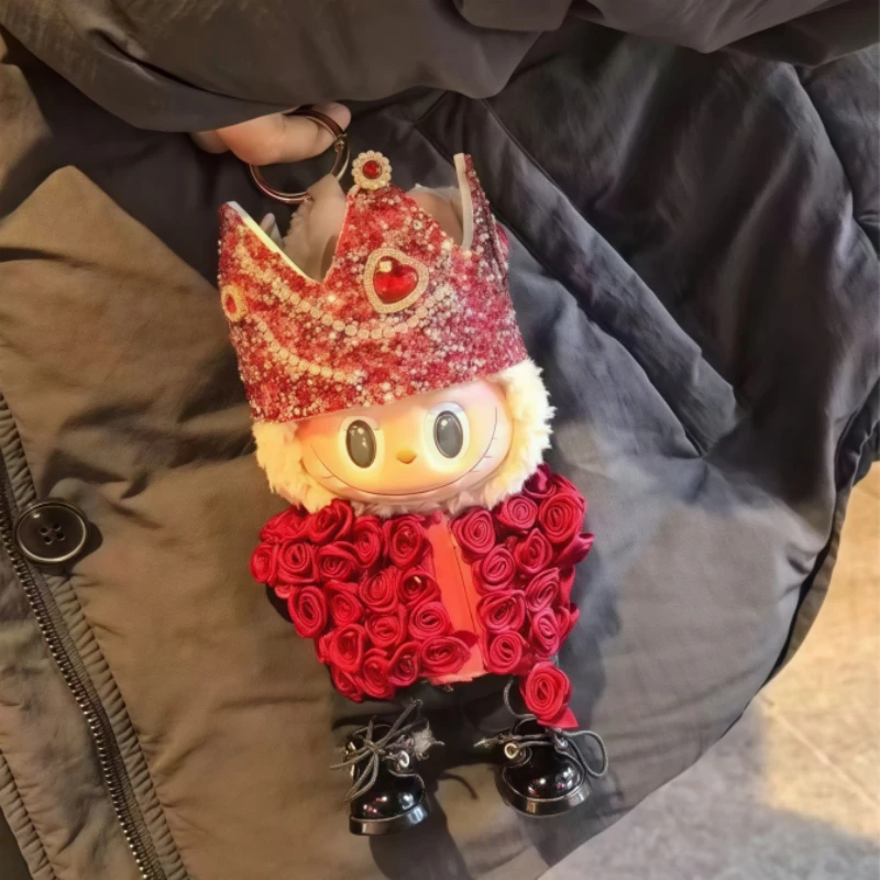 

17 см Labubu G-DRAGON кукольная одежда для V1 V2 V3 Labubu модная розовая корона DIY аксессуары для одежды детские игрушки подарок на день рождения