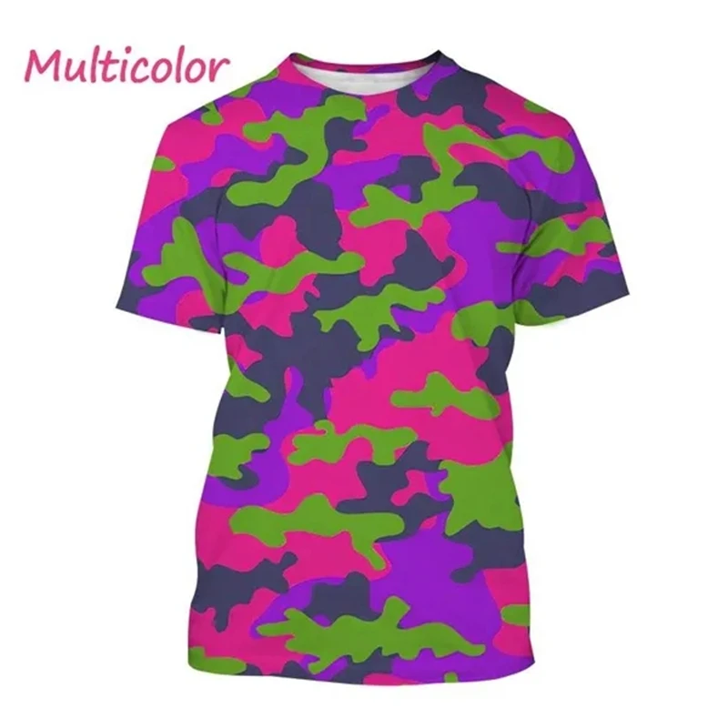 

Модная камуфляжная футболка с 3D принтом, уличная повседневная спортивная футболка с короткими рукавами, мужские футболки, женские рубашки, детская футболка