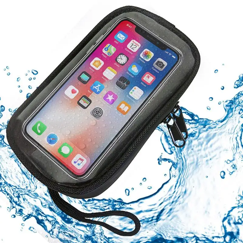 Waterproof Phone Pouch Mobile Navigation Package With Magnetic Adsorption Motorcycle Phone Bag Clear Phone Case With Hand Strap