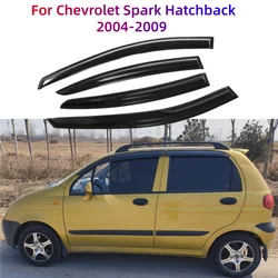 For Chevy SPARK 2004-2009 Hatchback Car Accessories Window Visors Rain Sun Guard Vent Wind Deflector Weathershield Moulding Trim