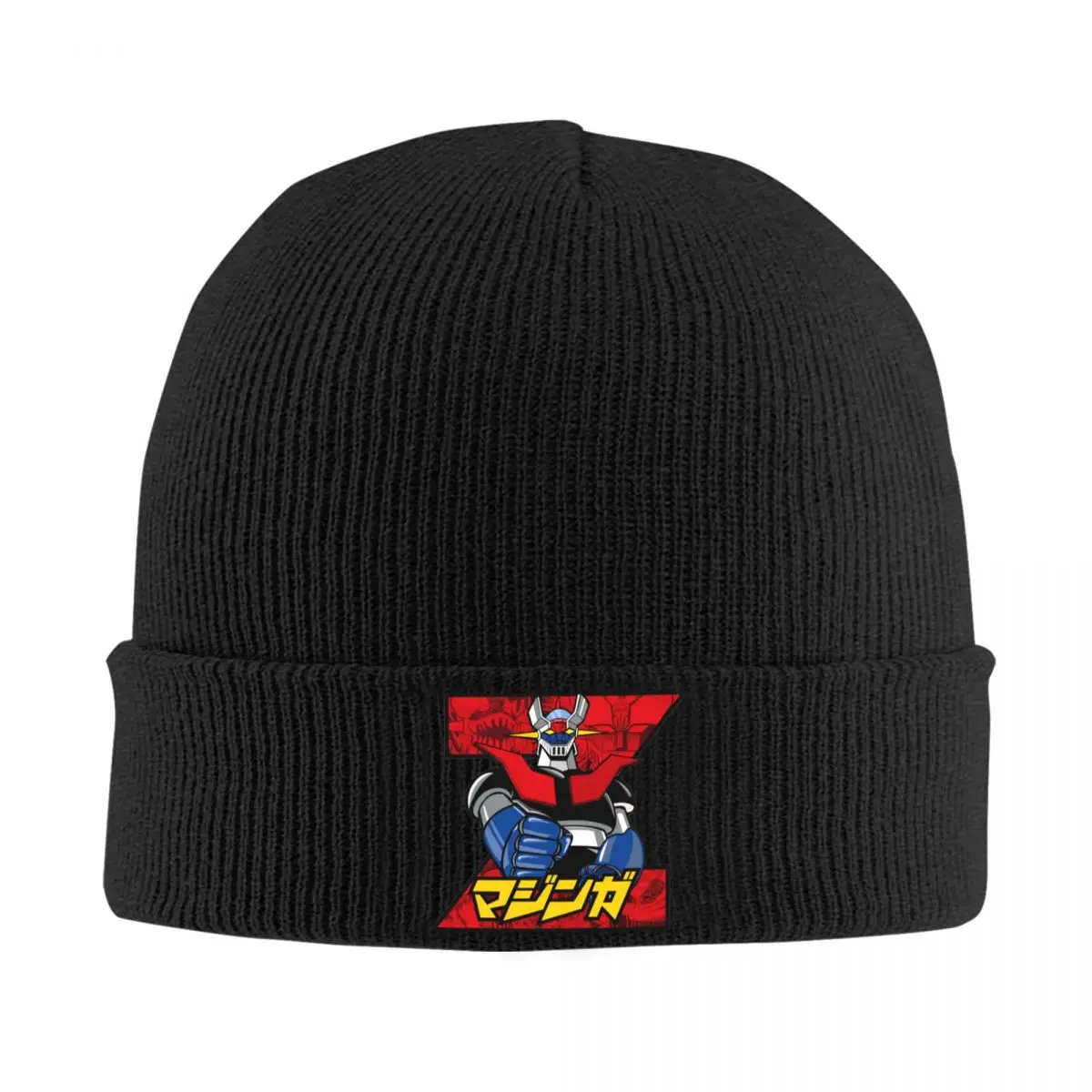 Mazinger Z Cartoon Robot Knitted Hat Women's Men's Skullies Beanies Autumn Winter Hat Casual Cap