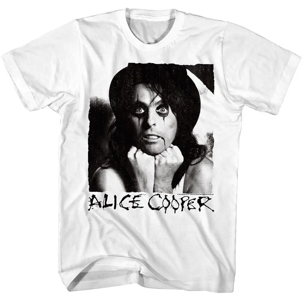 Alice Cooper Gothic Make Up Men'S T Shirt Candid Photograph Rock Legend Concert