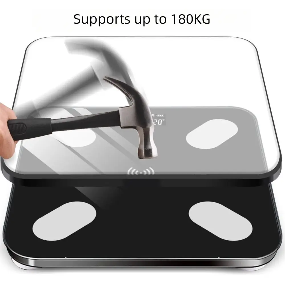 

Simple LCD Digital Scale Health Monitor Bluetooth Connection Body Weight Fat Scale Battery-powered Electronic Scales