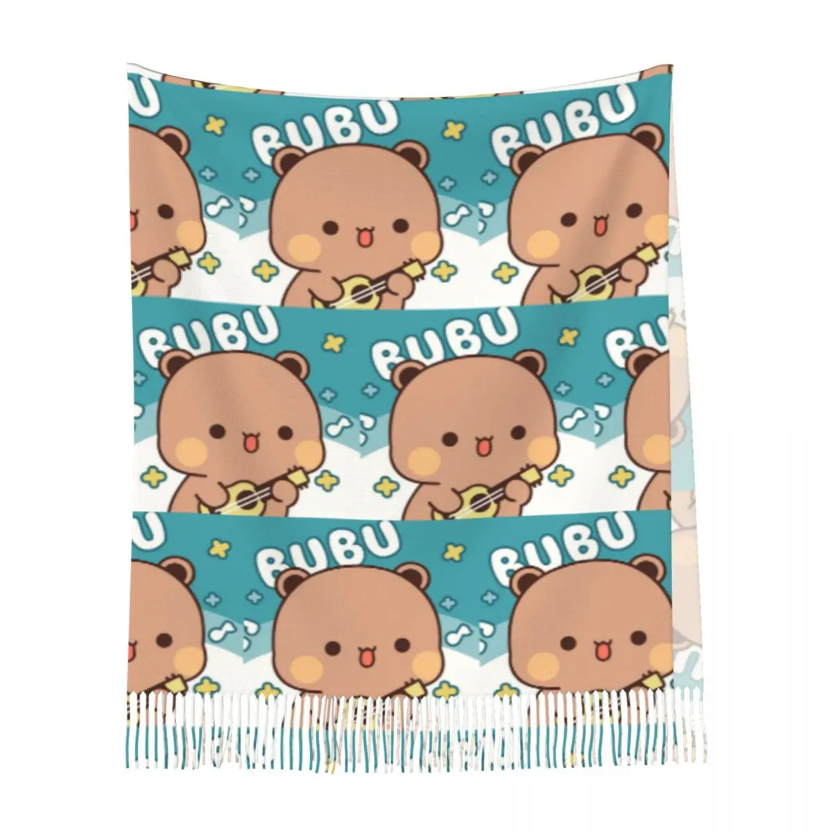 Bubu Dudu الذهاب إلى النوم الباندا والدب وشاح شرابة الأوشحة النساء شالات دافئة لينة ويلتف كبير الخريف الشتاء شال التفاف