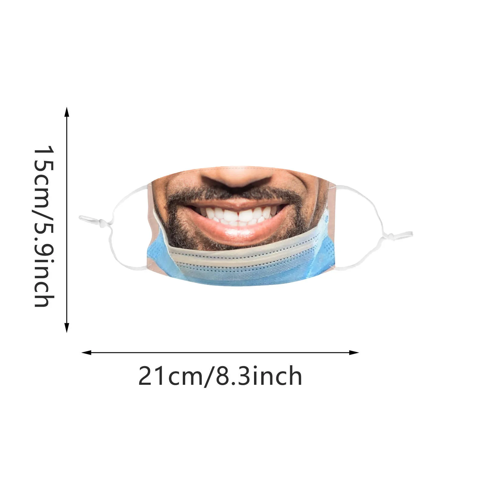 Maschera per la bocca divertente per adulti Maschere per il viso in stoffa divertenti Mascarillas Accessori cosplay Maschera di protezione antipolvere riutilizzabile lavabile