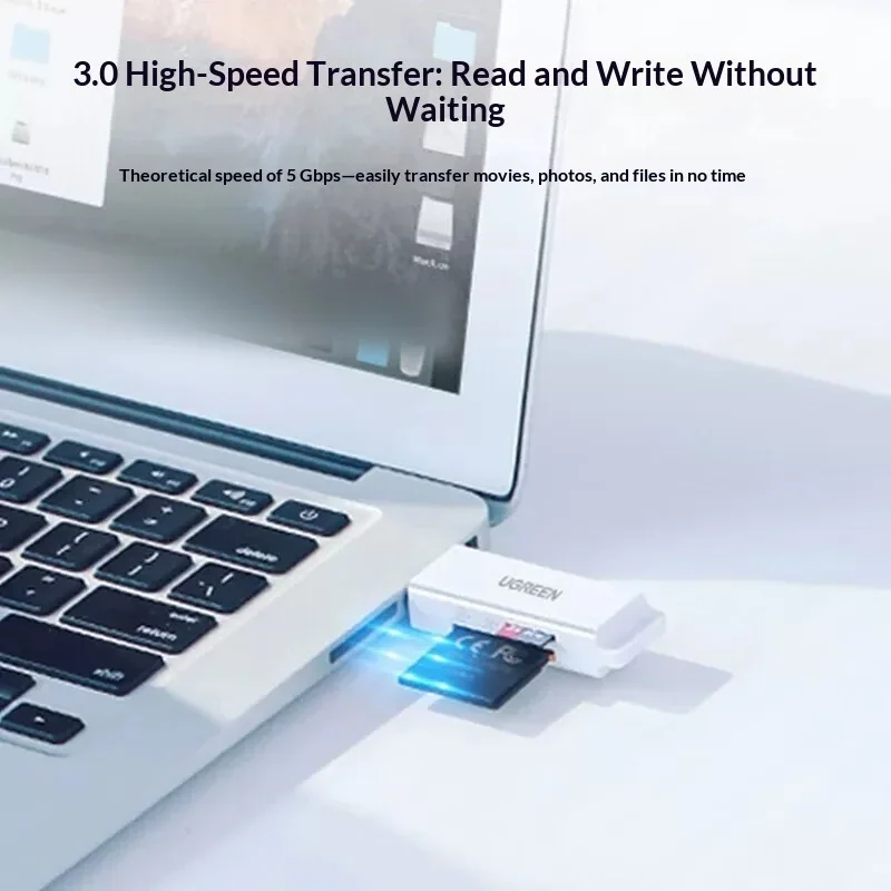 UGREEN 40753 CM104 USB 3.0 SD TF Card Reader Memory Card Adapter for Computer Laptop