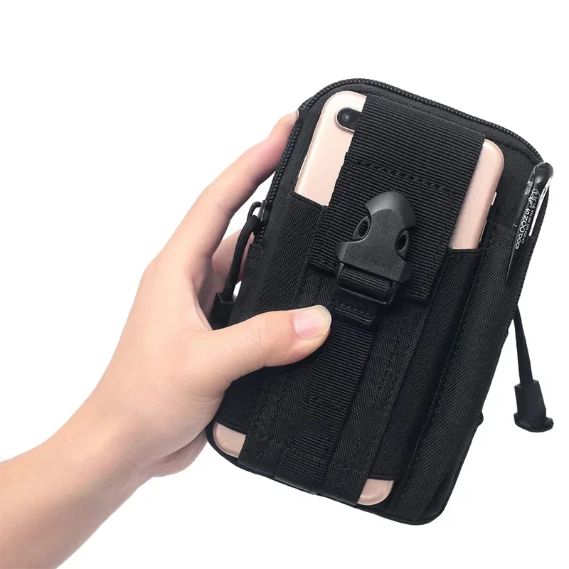 Outdoor sports waist bag, 5.5/6-inch mobile phone bag, suitable for running, hunting, tactics, multi-functional