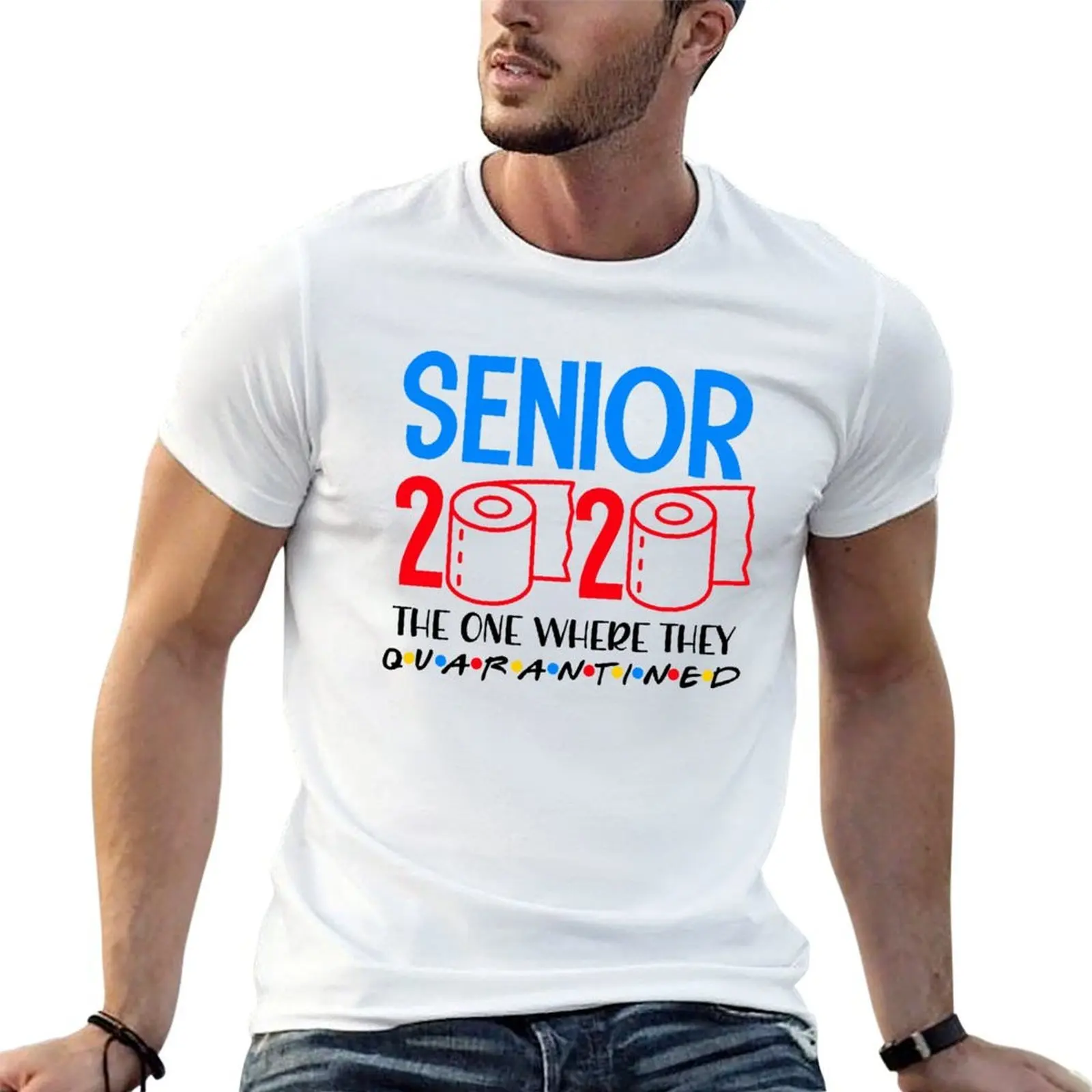 

funny t senior man luxury school paper toilet graduation shirt tshirt quarantine 2020 T-Shirt class year high of man