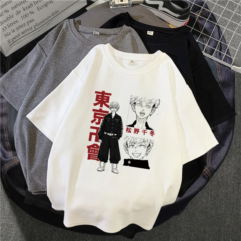 T-shirt à Manches Courtes pour Femme, Estival, avec Dessin Animé Japonais TakRevengers Chifuyu Matsuno