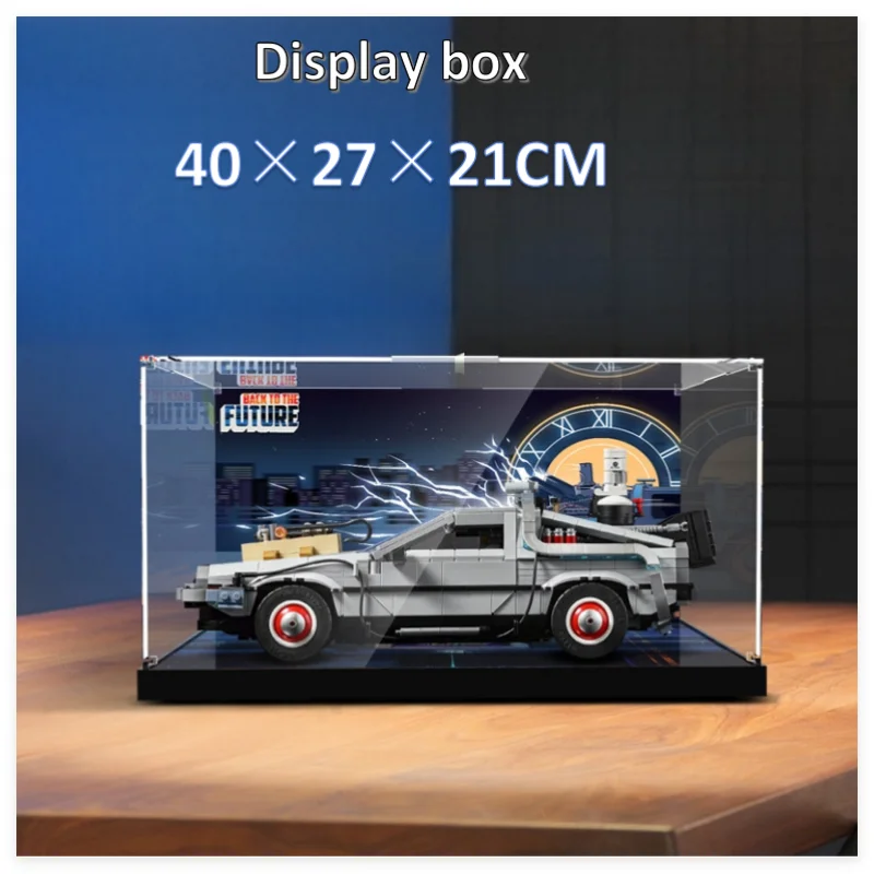 The 3MM Display Box Is Suitable For The Lego 10300 Back To The Future Series Time Machine Car Display (Lego Set Not Included)