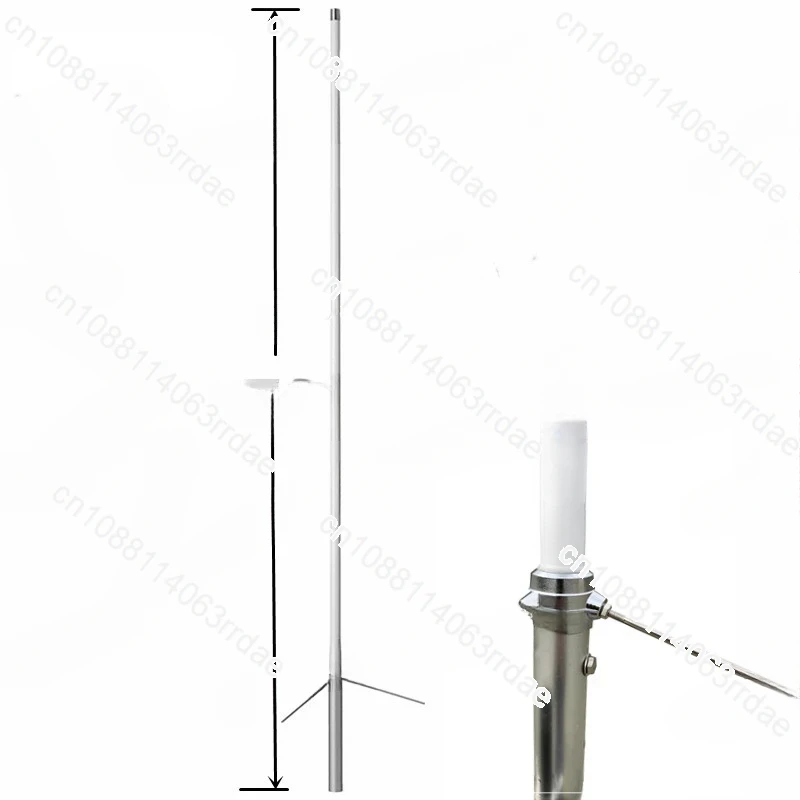 

High Gain 6/8dBi 2.5m Dual Frequency Fiberglass Antenna 144 430 Mhz VHF UHF Base Station Antenna X200 X50 X30