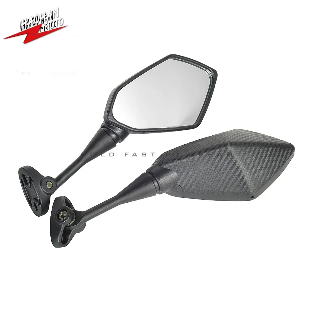 For Ducati APRILIA Honda Yamaha Kawasaki Suzuki Scooter Rear View Mirror Carbon Look