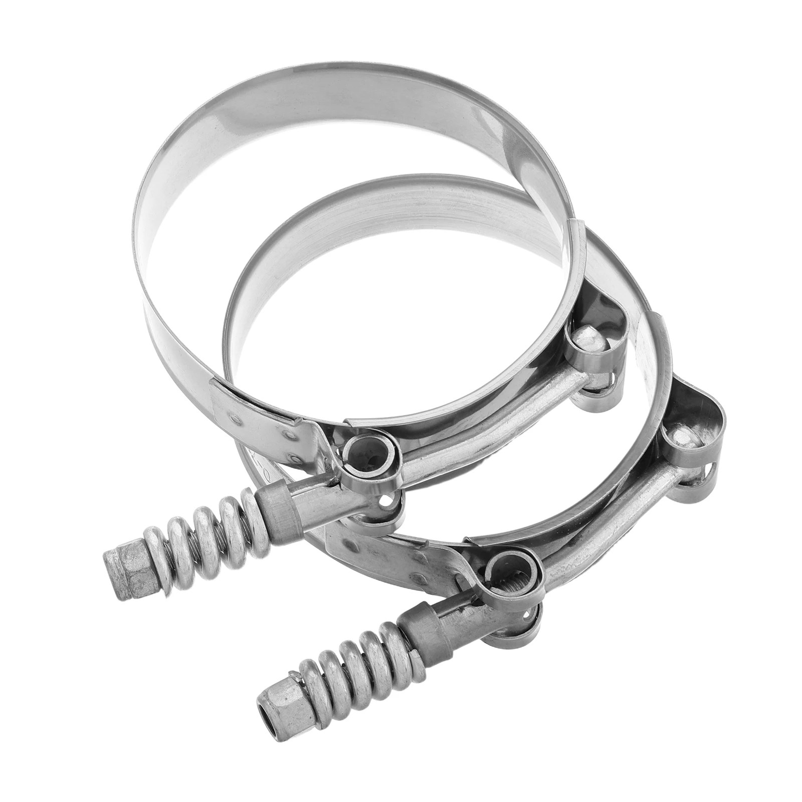 

2pcs Stainless Steel T Bolt Spring Heavy Duty Hose Pipe Clamp Adjustable Radiator Clamps Water Hose Fixing Buckle Car Stainless