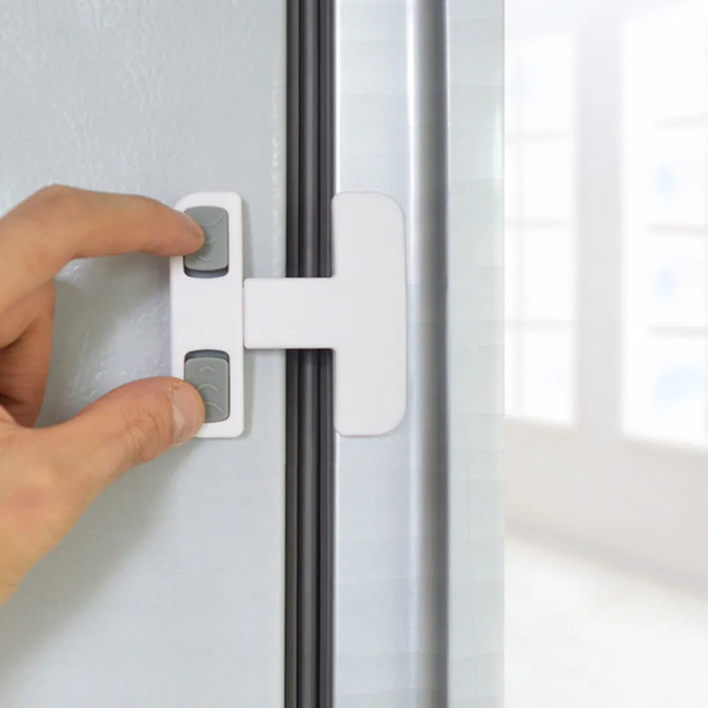 

Child Safety Fridge Lock Adhesive Cabinet Lock Flexible Anti-Pinch Protective Baby Proofing Latches for Drawer Cupboard Safety