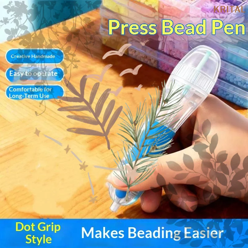DIY Beaded Pens 2.6mm 3D Pixel Puzzle Bead Automatic: Handmade Ergonomic Grip Design