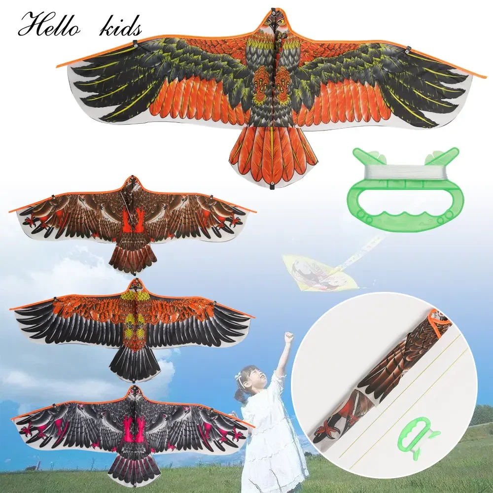 Eagle Kite Line para crianças, pipas grandes voando, esportes ao ar livre, brinquedo DIY, presente para viagens em família, jardim, 30 m, 1.1m