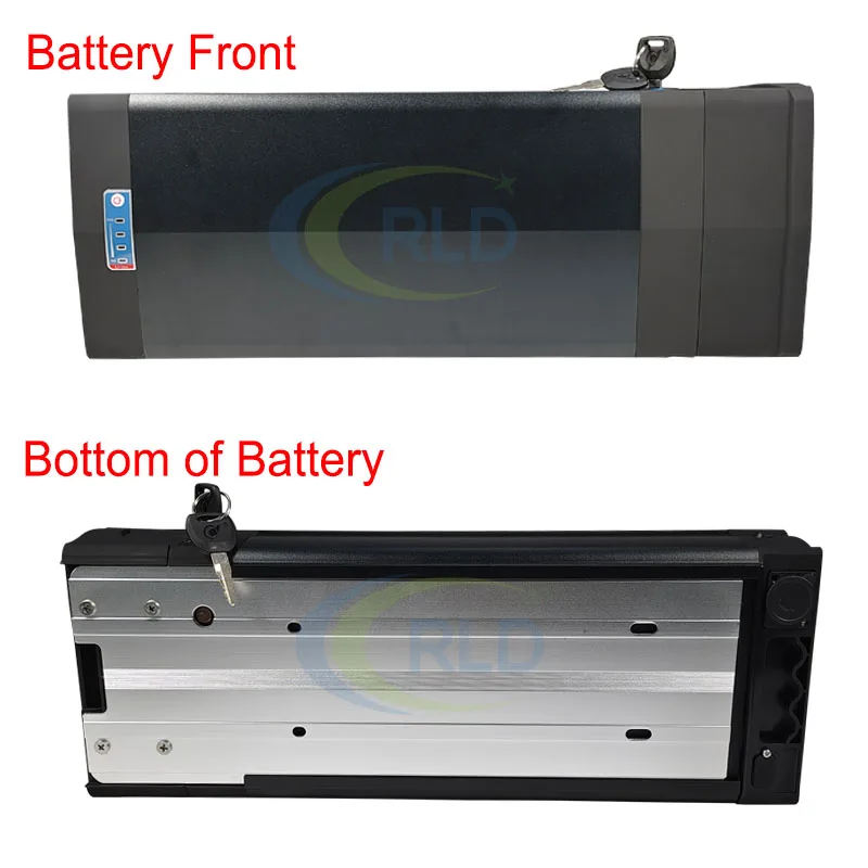 48V Rear Rack eBike Batter 36V 25Ah 35Ah 25.6Ah 28Ah Rechargeable Lithium Li-ion Batteries Electric Bicycle for 250W-1500W Motor