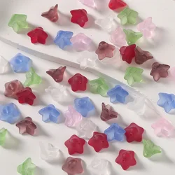 10pcs 9x13MM Morning Glory Shape Lampwork Glazed Glass Beads for Jewelry Making DIY Earring Bracelet Phone Chain Handmade Beads