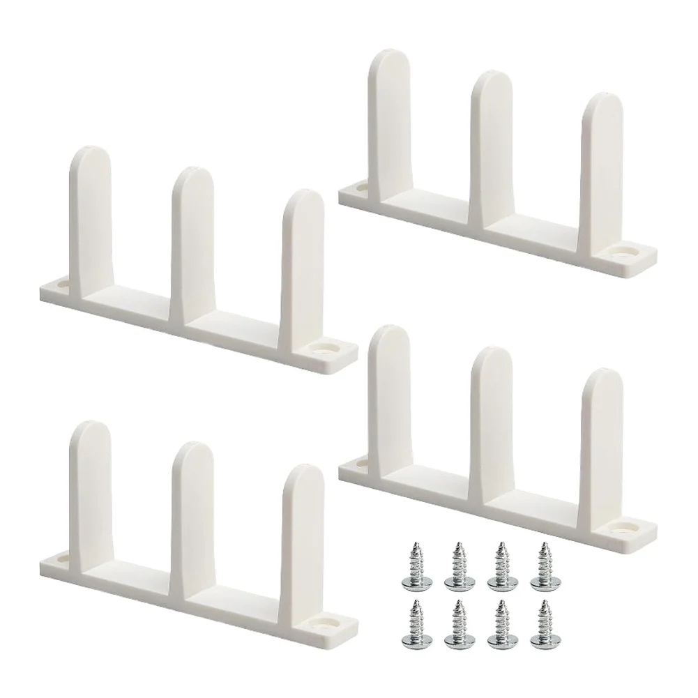Sliding Door Guides for Closet Doors Made from ABS Including Mounting Screws and Pre-Drilled Holes for Quick Installation