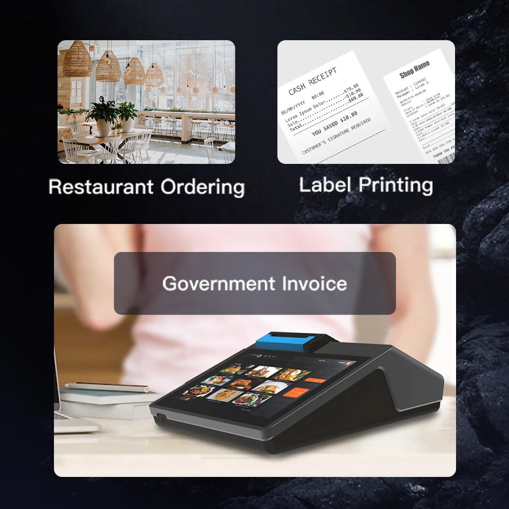 Durable Fast Transaction Android POS Register With Dual Display OEM Factory Outlet Retail Payment Terminal