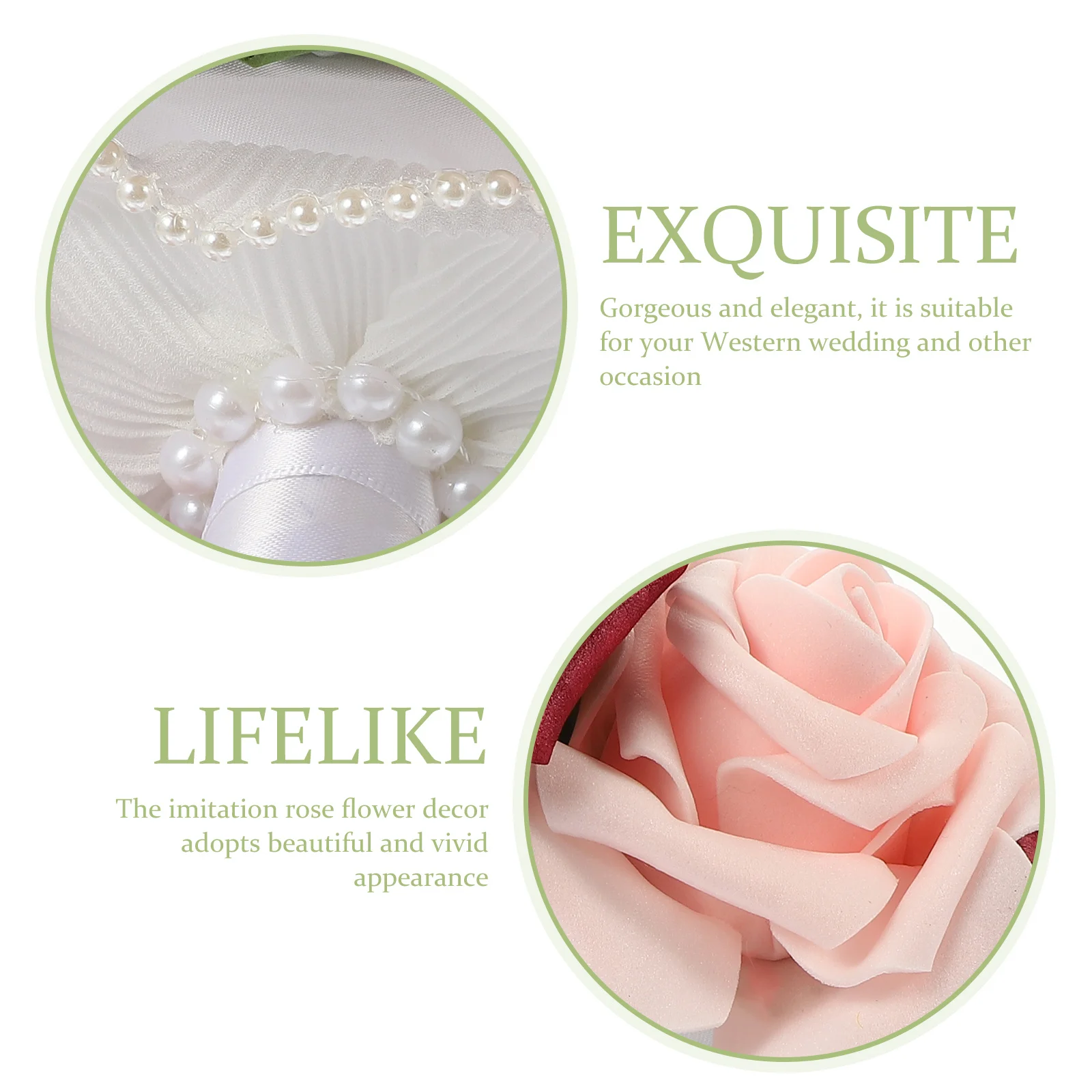 

Artificial Wedding Handheld Rose Bouquet Bridal Elegant Simulation Flower Bouquet Wedding Supplies Bridal Bouquets for Bride