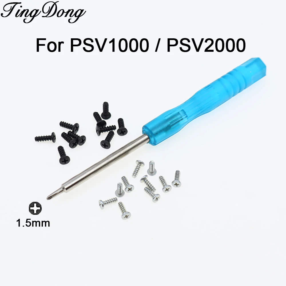 

10-30pcs Black /Silver Housing Shell & Motherboard Philips Head Screws For PSV1000/PSV2000 Game Console Fixing screws With Tool