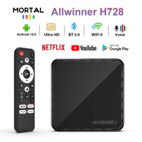 Mortal Smart TV Box Android 14 H728 Wifi6 BT5 4K HD Allwinner H728 1000M 64G Google Voice Assistant Multi language Set-top Box