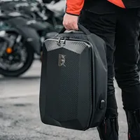 Motorcycle Backpack Motorcycle Large Capacity Backpack Waterproof Helmet Bag Carbon Fiber Texture for Both Men and Women