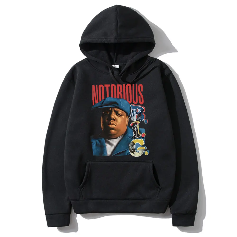 Rapper The Notorious Big Graphic felpa con cappuccio da uomo autunno inverno felpa Biggie Smalls abbigliamento uomo Hip Hop Rap felpe oversize con cappuccio