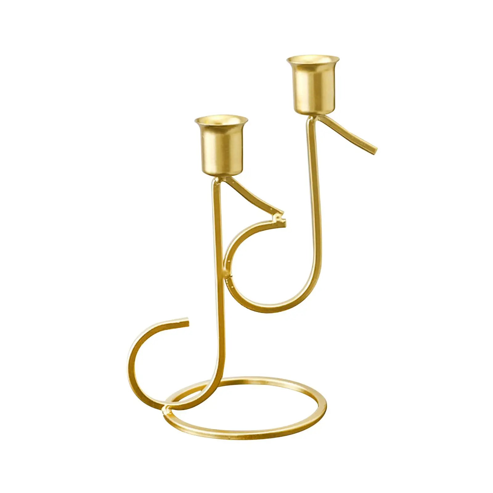Metal Candle Holder for Pillar Candles Double Head Table Centerpiece for Festival Anniversary Tabletop Wedding Home Decoration