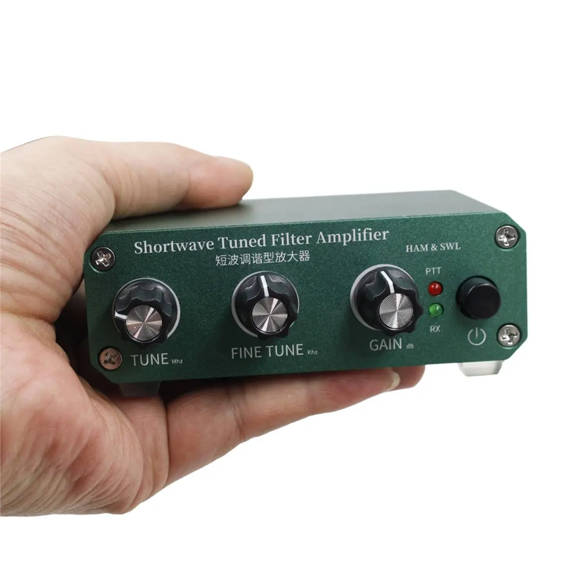 B21B Shortwave Tuned Filter Amplifier with Transmit and Pass Modes, Frequency Coverage 3-30MHz, Adjustable Gain 0-30dB