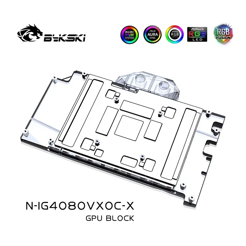 Bykski GPU Block for Colorful iGame RTX 4080/4070/4070ti Super Vulcan/Neptune/Advanced Video Card Water Cooling N-IG4080VXOC-X