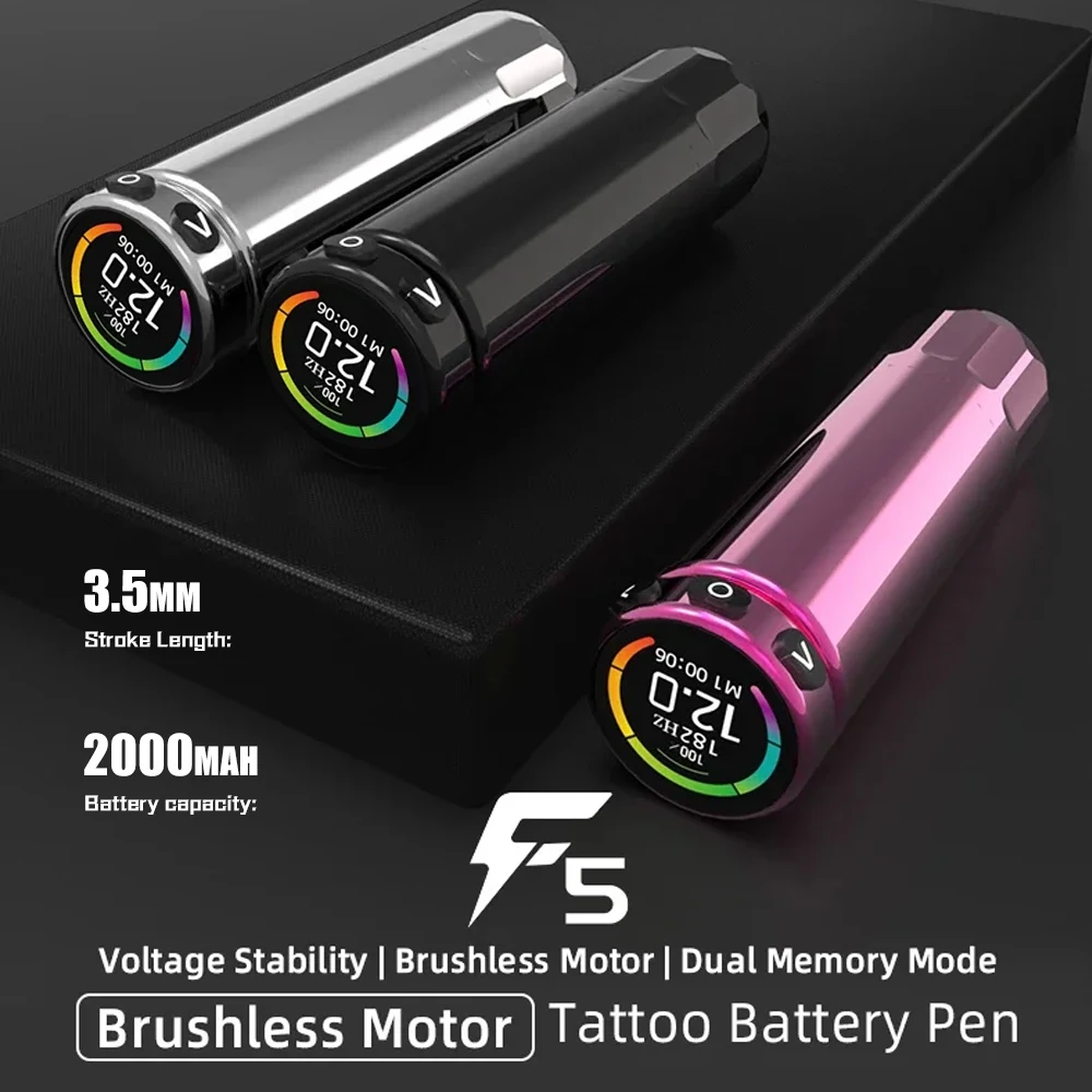 

Мини-беспроводная тату-машинка с ходом 3,5 мм, цветной экран, бессердечный двигатель, машина для перманентного макияжа, ручка, принадлежности для татуировки